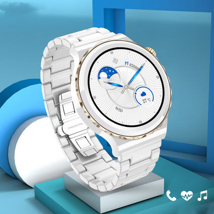 Smartwatch Relógio Feminino Inteligente Cerâmica + Pulseira Extra.