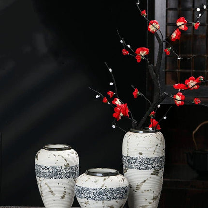 Vaso de Cerâmica Ornamentado Flower - club das compras
