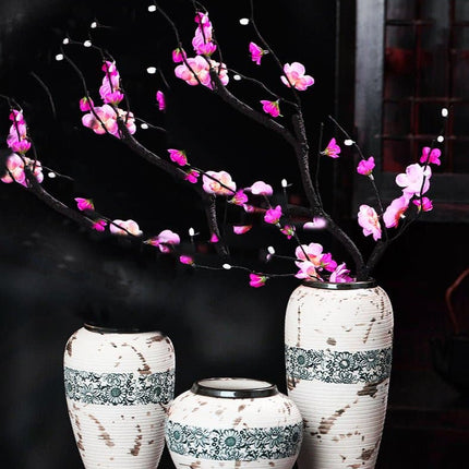 Vaso de Cerâmica Ornamentado Flower - club das compras