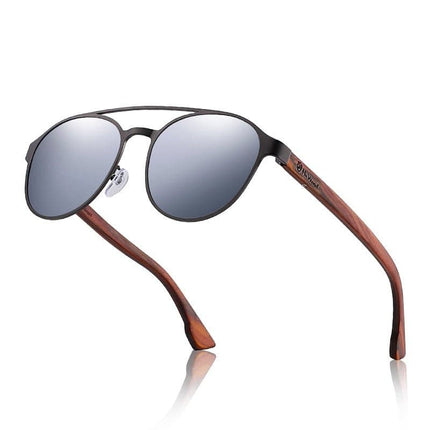 Óculos de Sol Unissex Polaroid Aviador Wood - club das compras
