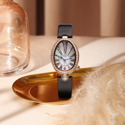 Relógio Feminino Couro Vintage Luxo - club das compras