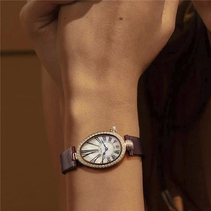 Relógio Feminino Couro Vintage Luxo - club das compras
