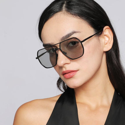 Óculos de Sol Unissex Polarizado Hexagonal - club das compras