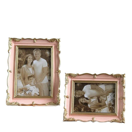 Porta-Retrato Medieval de Resina Pink - club das compras